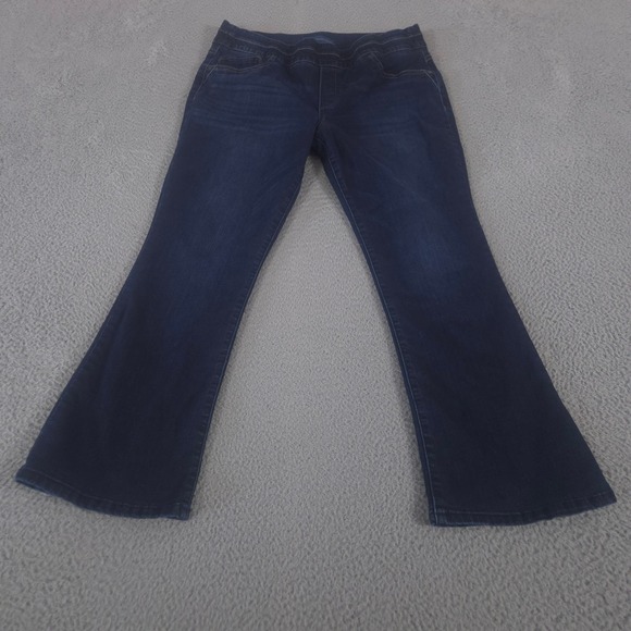 Democracy Denim - Democracy Jeans Women 14 Petite Blue Ab solution Stretch Bootcut Denim Jeggings